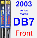 Front Wiper Blade Pack for 2003 Aston Martin DB7 - Vision Saver