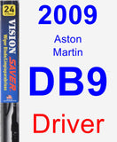 Driver Wiper Blade for 2009 Aston Martin DB9 - Vision Saver