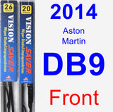 Front Wiper Blade Pack for 2014 Aston Martin DB9 - Vision Saver