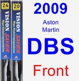 Front Wiper Blade Pack for 2009 Aston Martin DBS - Vision Saver