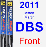 Front Wiper Blade Pack for 2011 Aston Martin DBS - Vision Saver
