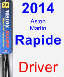 Driver Wiper Blade for 2014 Aston Martin Rapide - Vision Saver