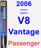 Passenger Wiper Blade for 2006 Aston Martin V8 Vantage - Vision Saver