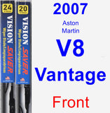 Front Wiper Blade Pack for 2007 Aston Martin V8 Vantage - Vision Saver