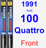 Front Wiper Blade Pack for 1991 Audi 100 Quattro - Vision Saver