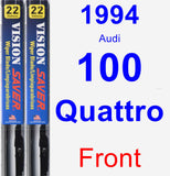 Front Wiper Blade Pack for 1994 Audi 100 Quattro - Vision Saver
