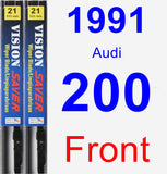 Front Wiper Blade Pack for 1991 Audi 200 - Vision Saver