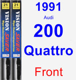 Front Wiper Blade Pack for 1991 Audi 200 Quattro - Vision Saver