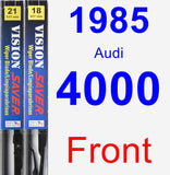 Front Wiper Blade Pack for 1985 Audi 4000 - Vision Saver