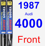 Front Wiper Blade Pack for 1987 Audi 4000 - Vision Saver