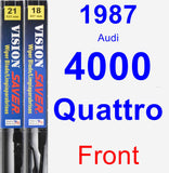 Front Wiper Blade Pack for 1987 Audi 4000 Quattro - Vision Saver