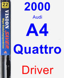 Driver Wiper Blade for 2000 Audi A4 Quattro - Vision Saver