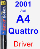 Driver Wiper Blade for 2001 Audi A4 Quattro - Vision Saver