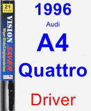 Driver Wiper Blade for 1996 Audi A4 Quattro - Vision Saver