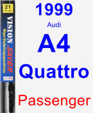Passenger Wiper Blade for 1999 Audi A4 Quattro - Vision Saver