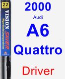 Driver Wiper Blade for 2000 Audi A6 Quattro - Vision Saver