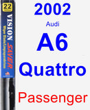 Passenger Wiper Blade for 2002 Audi A6 Quattro - Vision Saver