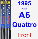 Front Wiper Blade Pack for 1995 Audi A6 Quattro - Vision Saver