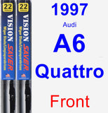 Front Wiper Blade Pack for 1997 Audi A6 Quattro - Vision Saver