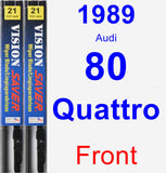 Front Wiper Blade Pack for 1989 Audi 80 Quattro - Vision Saver