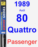 Passenger Wiper Blade for 1989 Audi 80 Quattro - Vision Saver