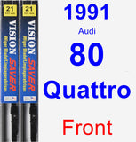 Front Wiper Blade Pack for 1991 Audi 80 Quattro - Vision Saver