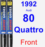 Front Wiper Blade Pack for 1992 Audi 80 Quattro - Vision Saver