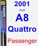 Passenger Wiper Blade for 2001 Audi A8 Quattro - Vision Saver