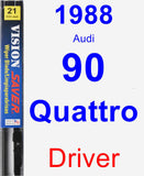 Driver Wiper Blade for 1988 Audi 90 Quattro - Vision Saver