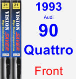 Front Wiper Blade Pack for 1993 Audi 90 Quattro - Vision Saver