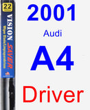 Driver Wiper Blade for 2001 Audi A4 - Vision Saver
