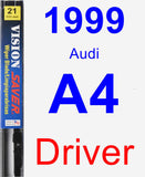 Driver Wiper Blade for 1999 Audi A4 - Vision Saver