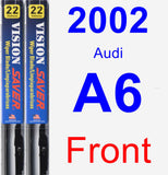 Front Wiper Blade Pack for 2002 Audi A6 - Vision Saver