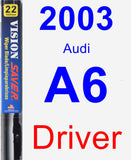 Driver Wiper Blade for 2003 Audi A6 - Vision Saver