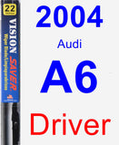 Driver Wiper Blade for 2004 Audi A6 - Vision Saver