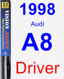 Driver Wiper Blade for 1998 Audi A8 - Vision Saver
