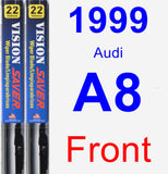 Front Wiper Blade Pack for 1999 Audi A8 - Vision Saver
