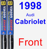 Front Wiper Blade Pack for 1998 Audi Cabriolet - Vision Saver