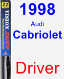 Driver Wiper Blade for 1998 Audi Cabriolet - Vision Saver