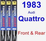 Front & Rear Wiper Blade Pack for 1983 Audi Quattro - Vision Saver