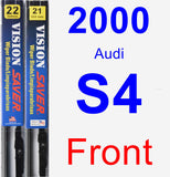 Front Wiper Blade Pack for 2000 Audi S4 - Vision Saver