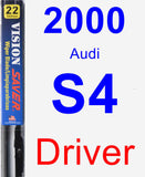 Driver Wiper Blade for 2000 Audi S4 - Vision Saver