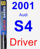 Driver Wiper Blade for 2001 Audi S4 - Vision Saver