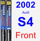 Front Wiper Blade Pack for 2002 Audi S4 - Vision Saver