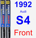 Front Wiper Blade Pack for 1992 Audi S4 - Vision Saver