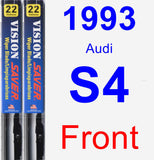 Front Wiper Blade Pack for 1993 Audi S4 - Vision Saver