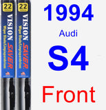 Front Wiper Blade Pack for 1994 Audi S4 - Vision Saver