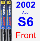 Front Wiper Blade Pack for 2002 Audi S6 - Vision Saver