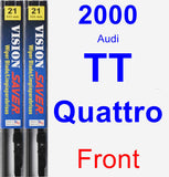 Front Wiper Blade Pack for 2000 Audi TT Quattro - Vision Saver