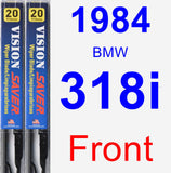 Front Wiper Blade Pack for 1984 BMW 318i - Vision Saver